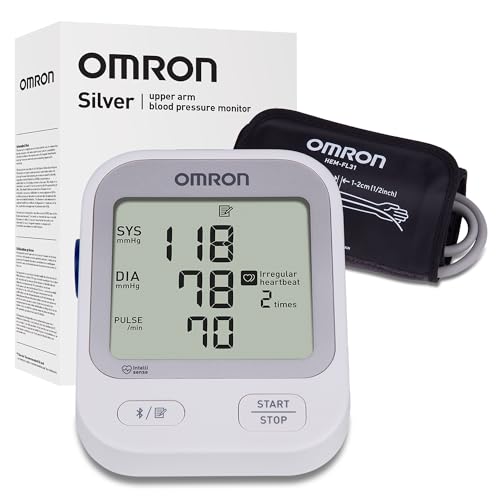 OMRON Silver Blood Pressure Monitor & Upper Arm Blood Pressure Cuff |