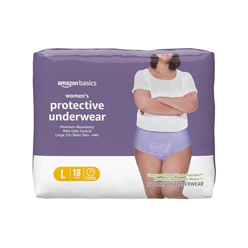 Amazon Basics Incontinence & Postpartum Underwear for Women with Bladder Leak Protection,
