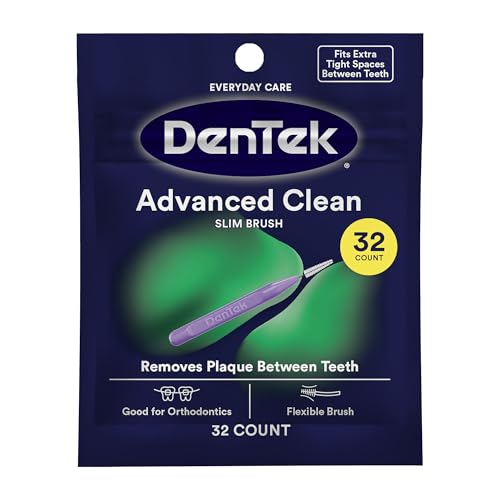 DenTek Interdental Brushes, Advanced Clean Slim Brush, 32 Count | Mint Flavor,