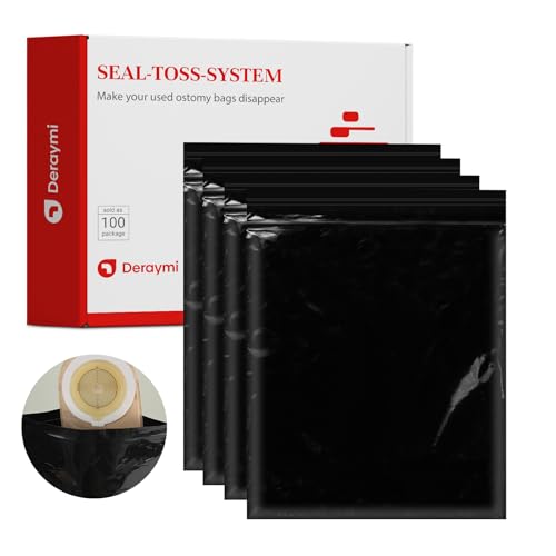 100 Pcs Big Ostomy Pouch Disposable Bags 11x15.7 Inches, Zip Seal Closure,