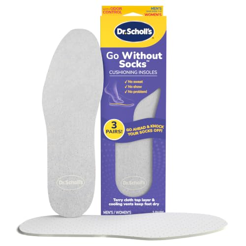 Dr. Scholl's Shoe Inserts for Women & Men, Go Without Socks Insoles