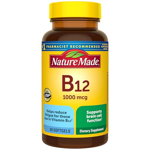 Nature Made Vitamin B12 1000 mcg, Energy Metabolism Support, 90 Softgels |