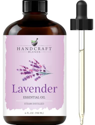 Handcraft Blends Lavender Essential Oil - Huge 4 Fl Oz | Steam