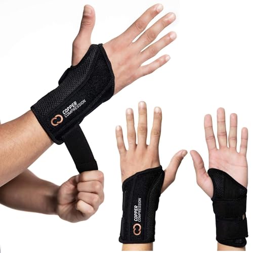 Copper Compression Advanced Wrist Brace - Copper Infused Adjustable Orthopedic Support Splint