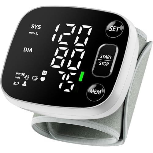 Oklar Wrist Blood Pressure Monitor, FDA Cleared Rechargeable BP Machine | For