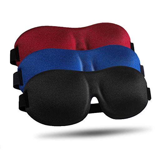 LKY DIGITAL Sleep Mask for Side Sleeper 3 Pack, Blackout 3D Eye