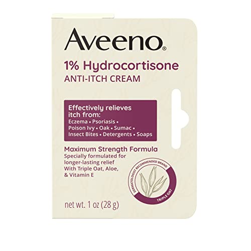 Aveeno Maximum Strength 1% Hydrocortisone Anti-Itch Cream, 1 oz | Itch Relief