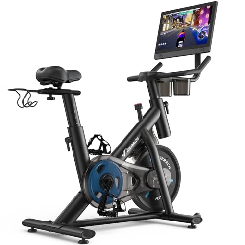 MERACH Exercise Bike, Brake Pad Stationary Bike with Exclusive App, Low Noise