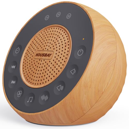 Housbay White Noise Machine with 31 Soothing Sounds, 5W Loud Stereo Sound,