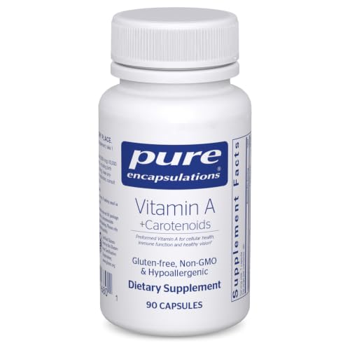 Pure Encapsulations - Vitamin A + Carotenoids, 90 Capsules | Hypoallergenic Dietary