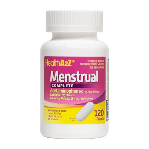 HealthA2Z® Menstrual Complete Pain Relief Tablets | Relieves Cramps, Bloating, Fatigue, Backache