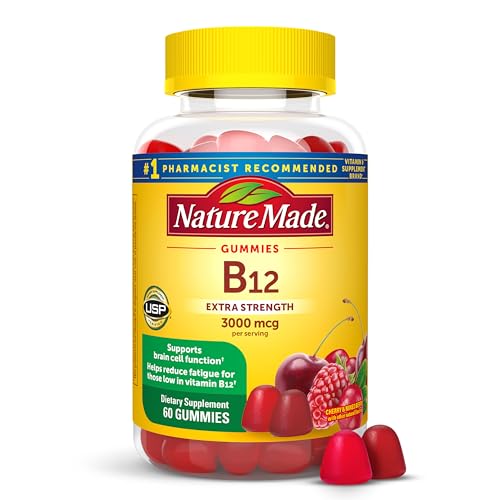 Nature Made Extra Strength Vitamin B12 Gummies 3000 mcg per Serving, 60