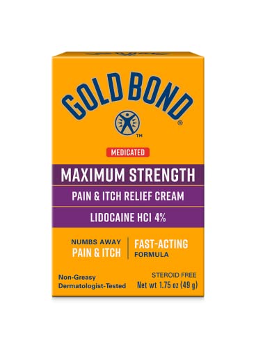 Gold Bond Medicated Maximum Strength Pain & Itch Relief Cream, Lidocaine |