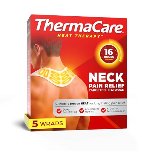 ThermaCare Heat Wraps for Neck & Shoulder Pain Relief, 5 Count |