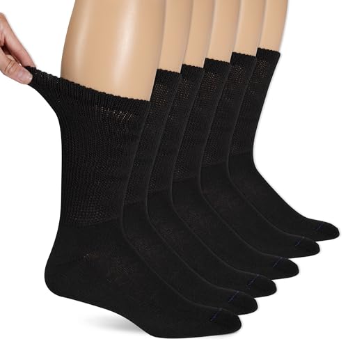 Dr. Scholl's Men's Diabetic & Circulatory Non-Binding Cushioned Socks | 6 Pairs,
