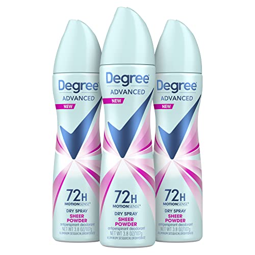 Degree Advanced Antiperspirant Deodorant Dry Spray, 3 Pack, 3.8 oz | For
