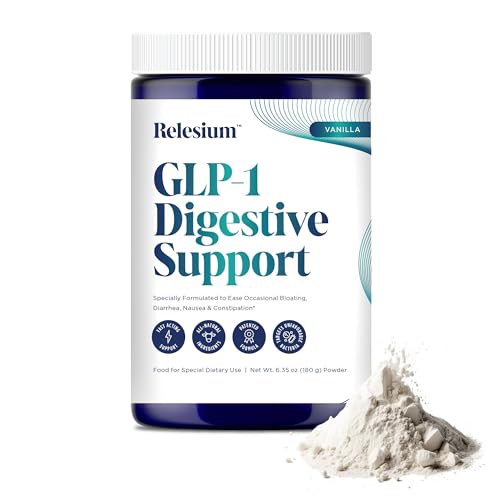 Relesium GLP-1 Digestive Health Support, Powder Supplement, 6.35 Oz, Gut Health for