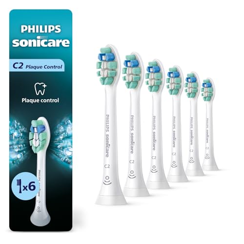 Philips Sonicare C2 Plaque Control Brush Heads, 18 Month Supply, White |