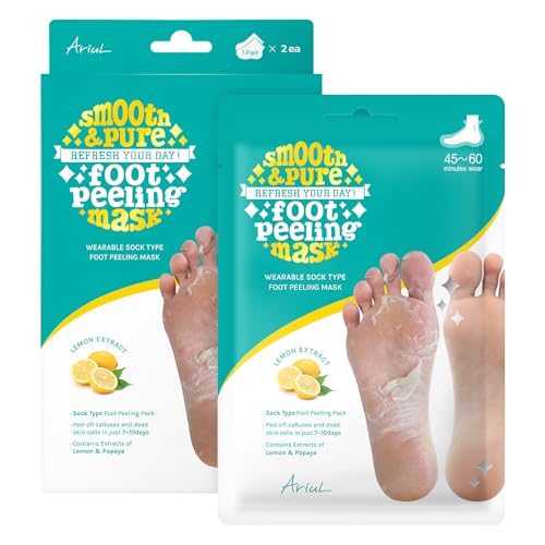 Ariul Smooth & Pure Foot Peel Mask, Exfoliating Foot Mask for Dead