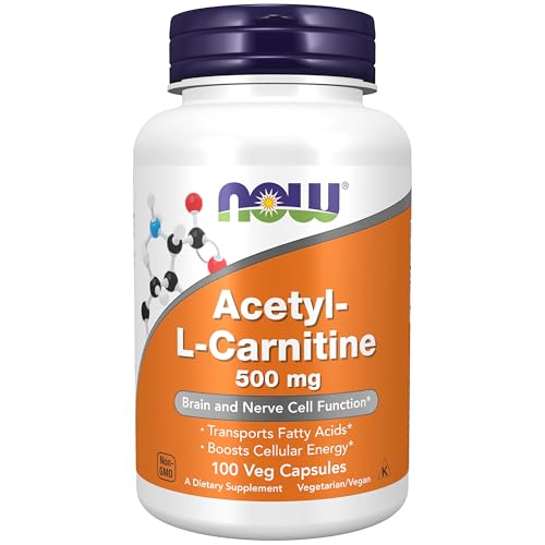 Now Supplements, Acetyl-L Carnitine 500 mg, Brain Energy*, 100 Veg Caps
