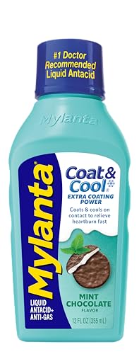 Mylanta Coat & Cool Heartburn & Gas Relief, Mint Chocolate, 12oz |