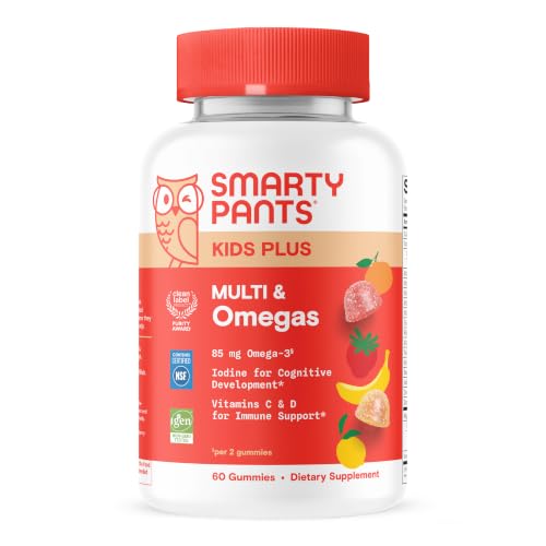 SmartyPants Kids Multivitamin Gummies, Vitamin D & C, Omega 3, Zinc, 60
