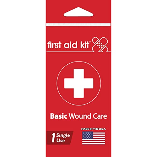 POTTY PACK First-Aid Kit Single Use Portable Kit with Bandages, Gauze Pads, Hand Sanitizer, Antiseptic Wipe, Triple Antibiotic Cream, Aspirin Pills - 10 Units