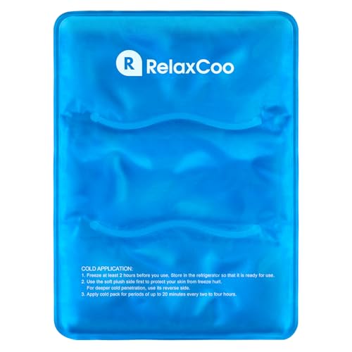 RelaxCoo 11x14.5 Large Flexible Ice Pack for Injuries Reusable Gel, Cold Compress