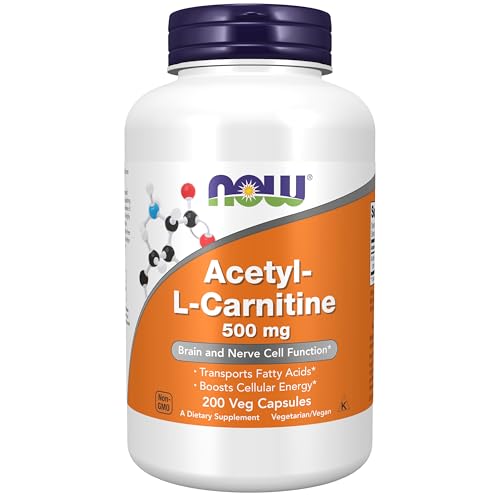 Now Supplements, Acetyl-L Carnitine 500 mg, Brain Energy*, 200 Veg Caps