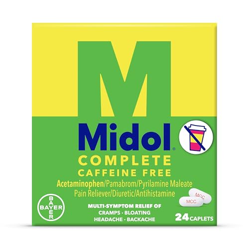 Midol Complete Caffeine Free Caplets 24ct: Midol Complete Caffeine Free Menstrual Pain