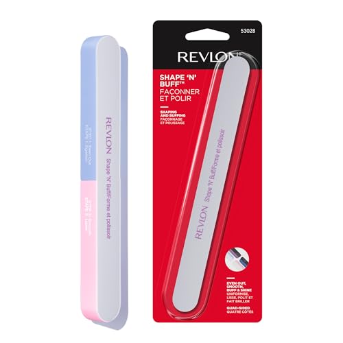 Revlon Shape ‘N’ Buff Nail Buffer, Gray, 1 Count | All-in-one nail