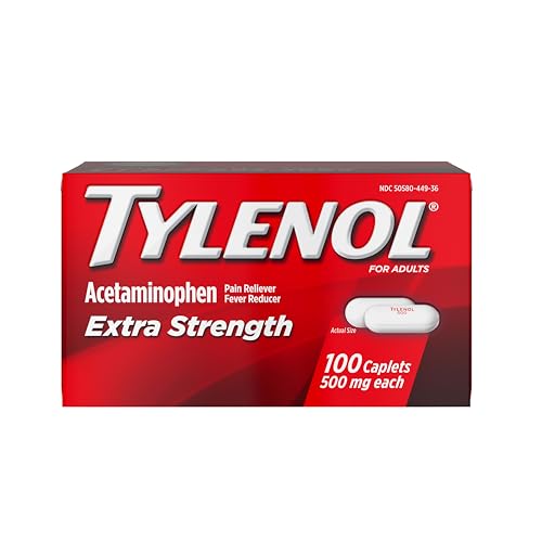 Tylenol Extra Strength Caplets, 500 mg Acetaminophen, 100 Ct | Fast &
