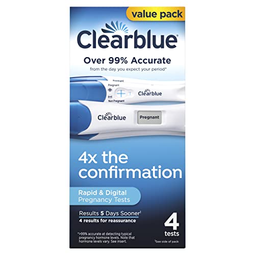 Clearblue Pregnancy Test Combo Pack, 4ct - Digital with Smart Countdown &