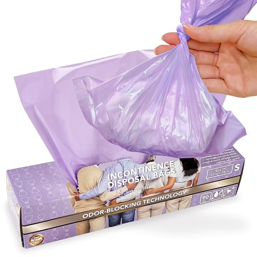 BOS, Odor-Locking Incontinence Disposal Bags, Made in Japan, Unscented Smell Blocking Technology