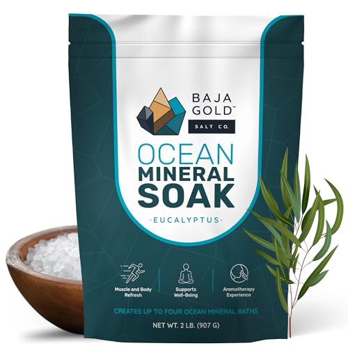 Baja Gold Ocean Mineral Soak, Magnesium Bath Soak, Eucalyptus, 2 lb Bag