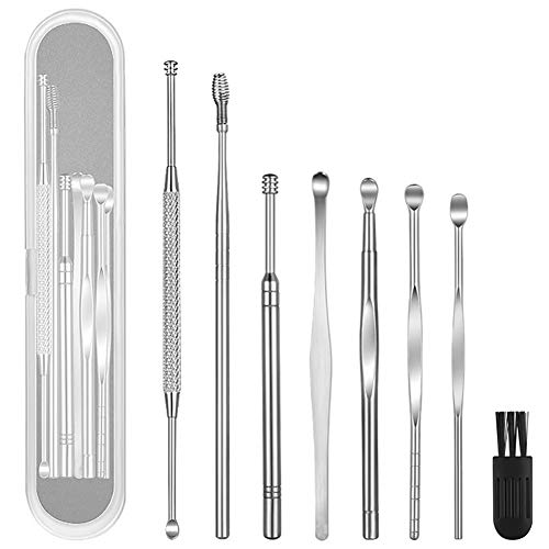 8 Pcs Ear Pick Earwax Removal Kit, Geengle Ear Cleansing Tool Set,
