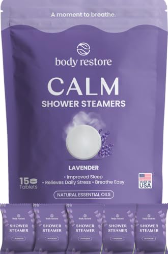 BodyRestore Shower Steamers Aromatherapy, Self Care Gifts, Calm 15 Pack | Birthday