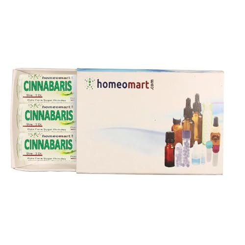 Homeomart.com Cinnabaris Homeopathy Pellets (Pills) in 1M Potency, Pack of 3