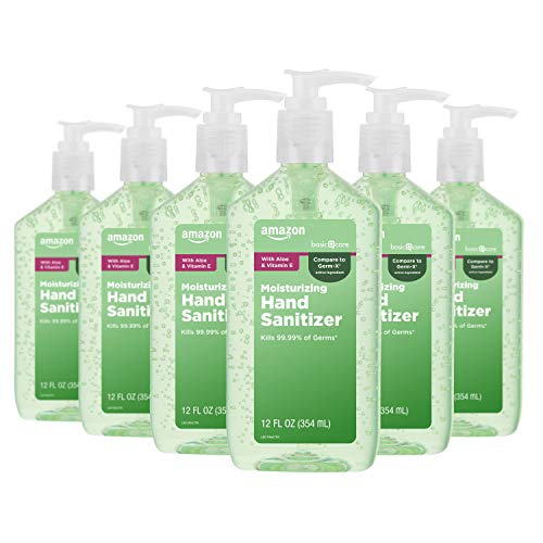 Amazon Basic Care Hand Sanitizer with Aloe Vera, 62% Ethyl Alcohol, Vitamin