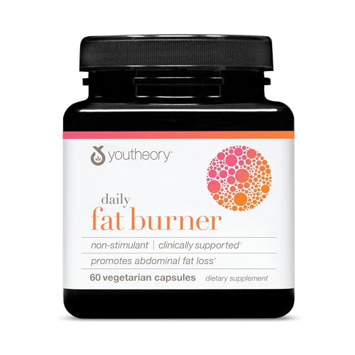 Youtheory Daily Fat Burner, 60 Capsules, 60-Day Supply | Non-Stimulant Metabolic Support
