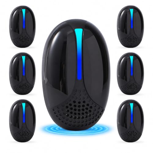 2026 Upgraded Ultrasonic Pest Repeller Indoor, Plug-in Mouse Traps, BLK 6P |