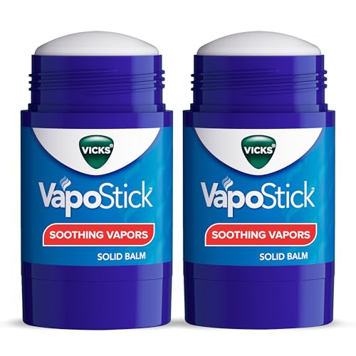 Vicks VapoStick, Solid Balm, No Mess, Soothing Non-Medicated Vicks Vapors, Easy-To-Use No-Touch