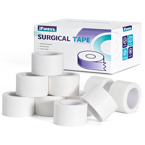 Paper Medical Tape, 10 Rolls 1" x 10 Yards, Latex Free Surgical Tape