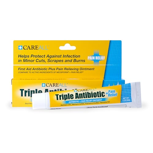 CareAll Triple Antibiotic Ointment + Pain Relief 1.0 oz, Dual Action First