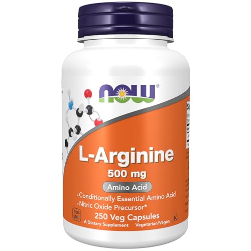 NOW Supplements, L-Arginine 500 mg, Amino Acid, 250 Veg Caps