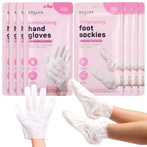 SpaLife Moisturizing Hand Gloves & Foot Mask Socks | Korean Skincare Set
