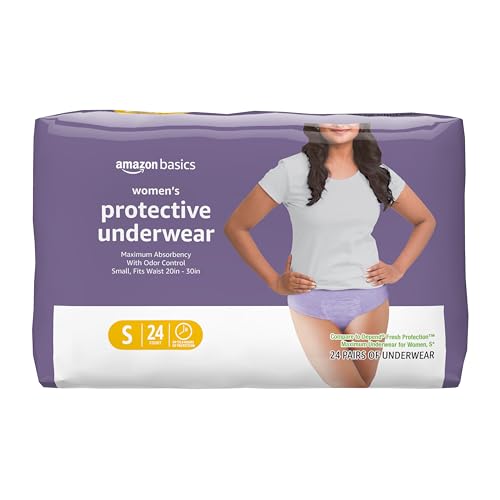 Amazon Basics Maximum Absorbency Postpartum Incontinence Underwear for Women, Protective, Disposable, Fresh