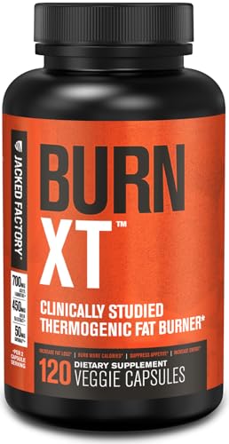 Jacked Factory Burn-XT Clinically Studied Fat Burner & Weight Loss Supplement -