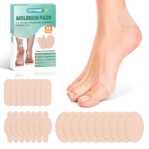 Moleskin for Feet & Blister Prevention Pads - 24ct Moleskin Padding