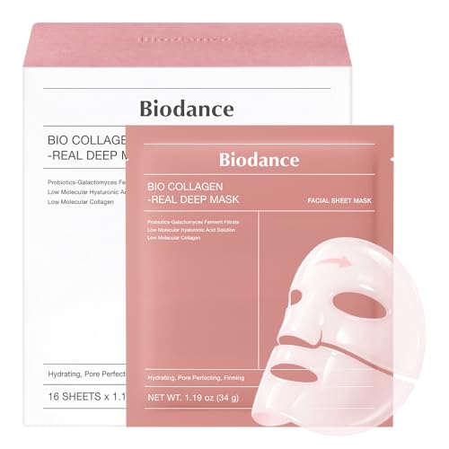 BIODANCE Bio-Collagen Real Deep Mask, Hydrating Overnight Hydrogel Face Mask, Pore Minimizing,